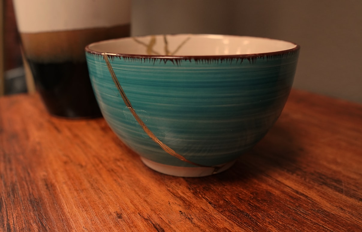 Kintsugi-Style Ceramic Cup